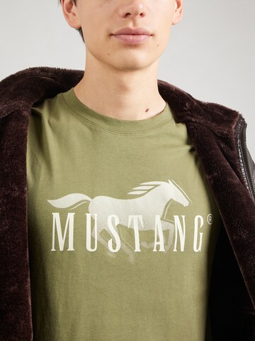 MUSTANG T-Shirt 'Austin' in Grün