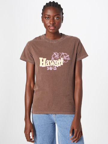 T-shirt 'Hawaii' Nasty Gal en rose : devant