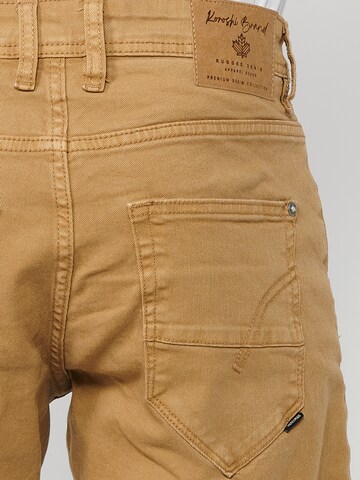 KOROSHI Regular Chino trousers in Brown