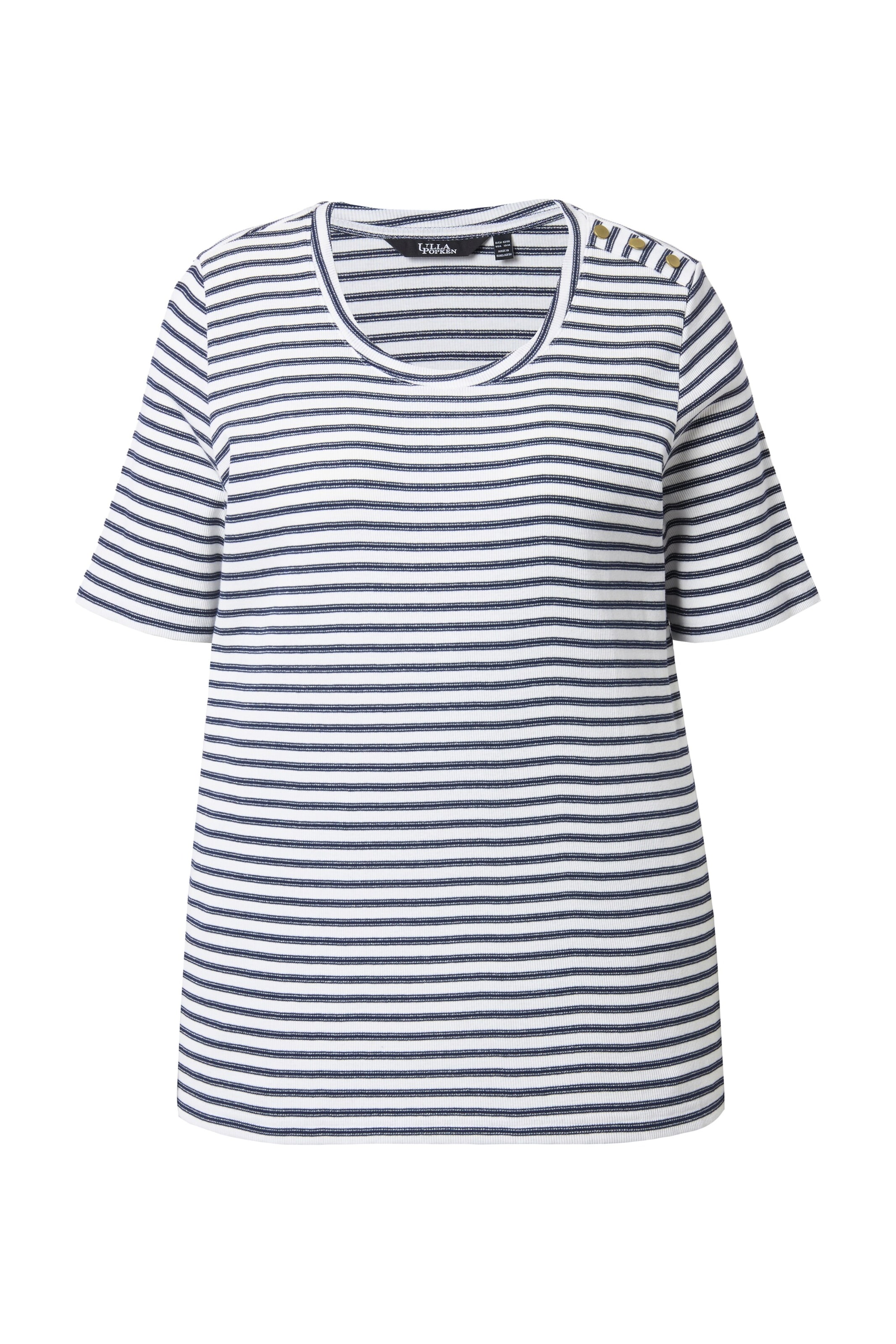 Ulla Popken Shirt in de kleur Zwart / Wit, Productweergave