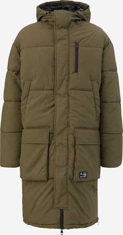 QS Winter Coat in Green: front