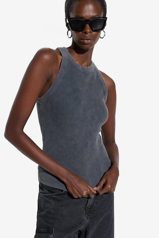 No Matter What Top in Grey: front