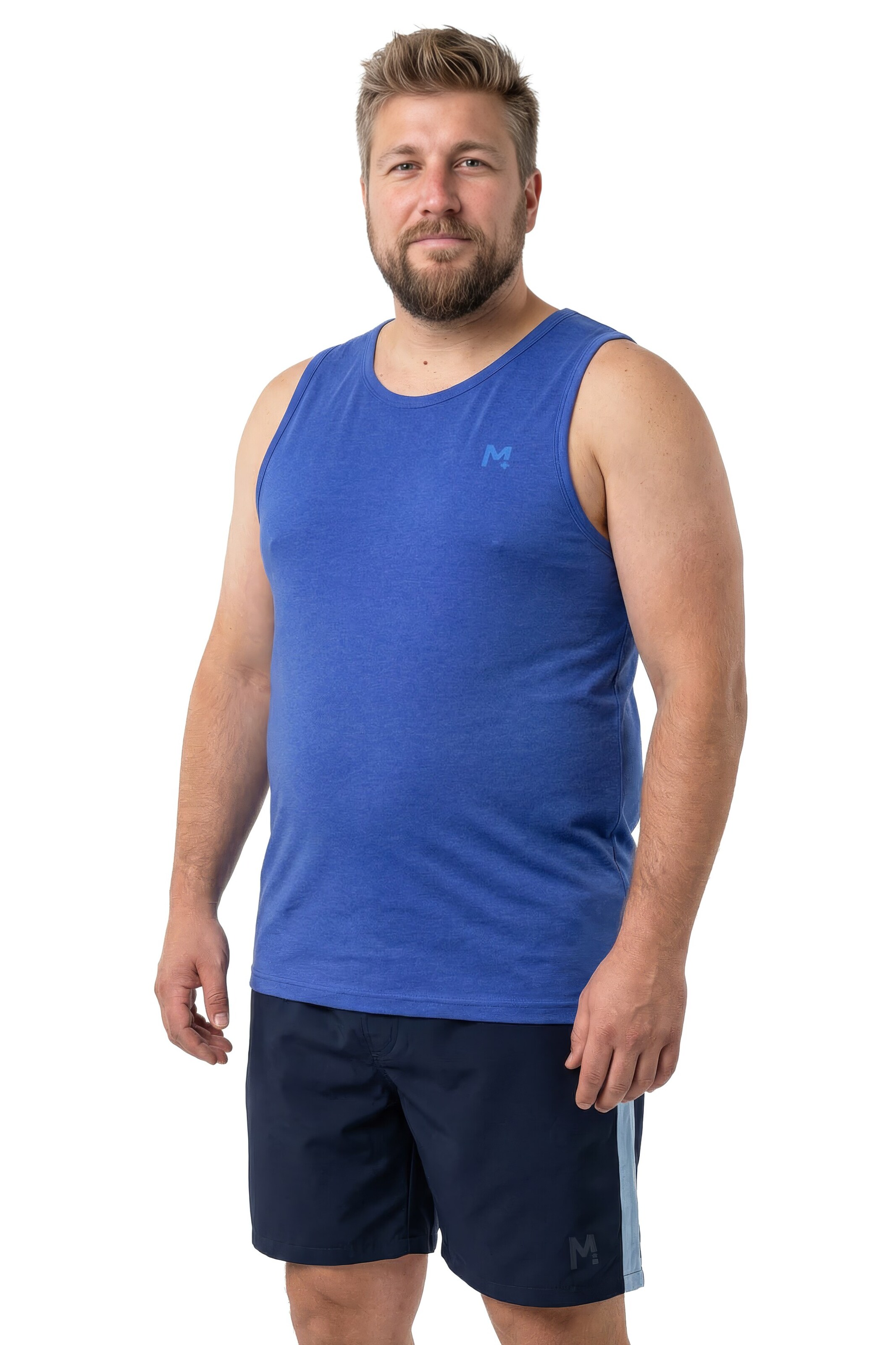 Men Plus Shirt in Blau: Vorderseite