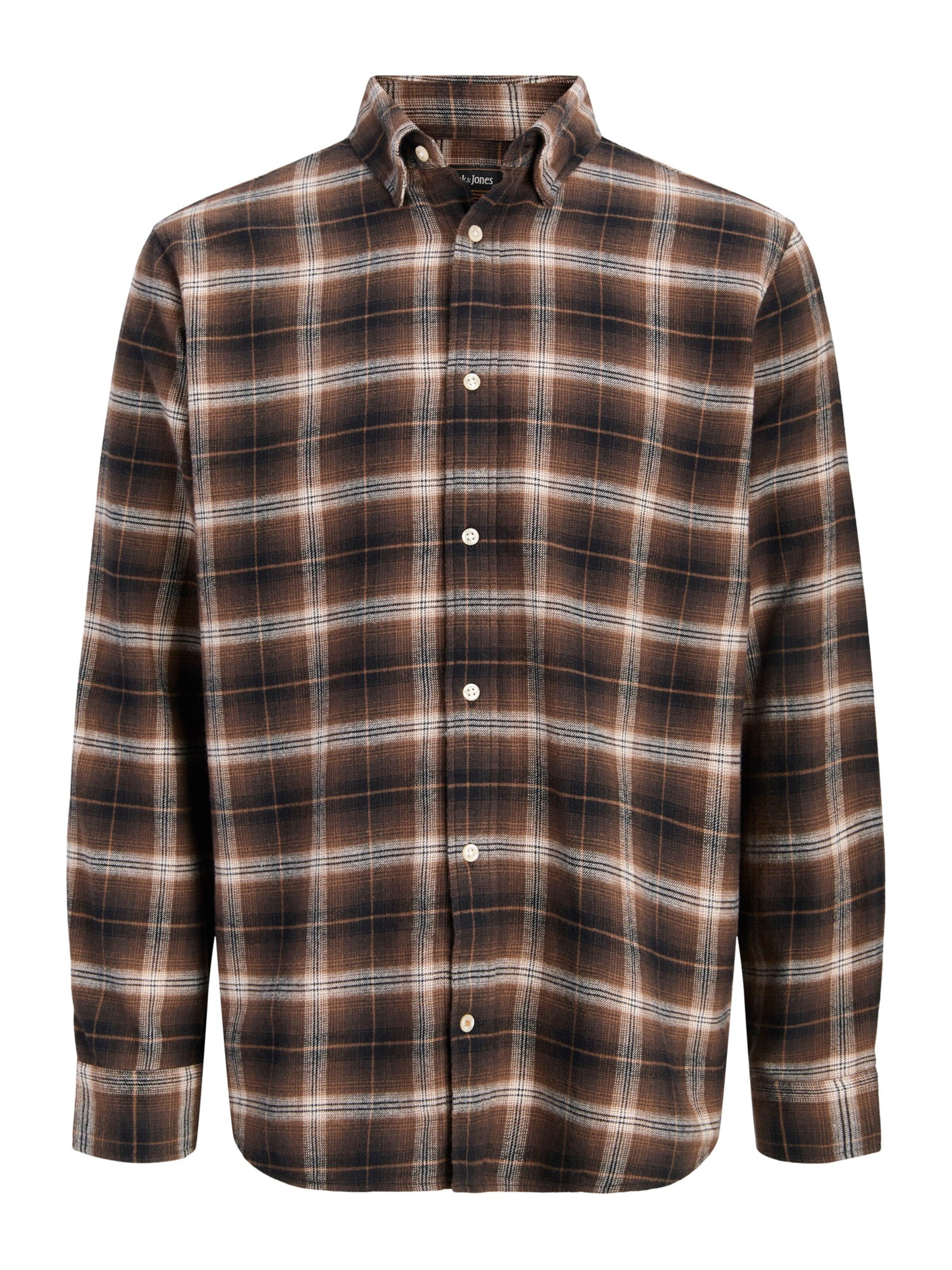 JACK & JONES Regular fit Button Up Shirt 'JJEFIELD' in Black: front