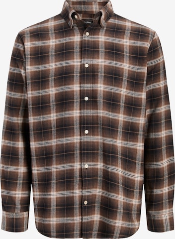JACK & JONES Regular fit Button Up Shirt 'JJEFIELD' in Black: front