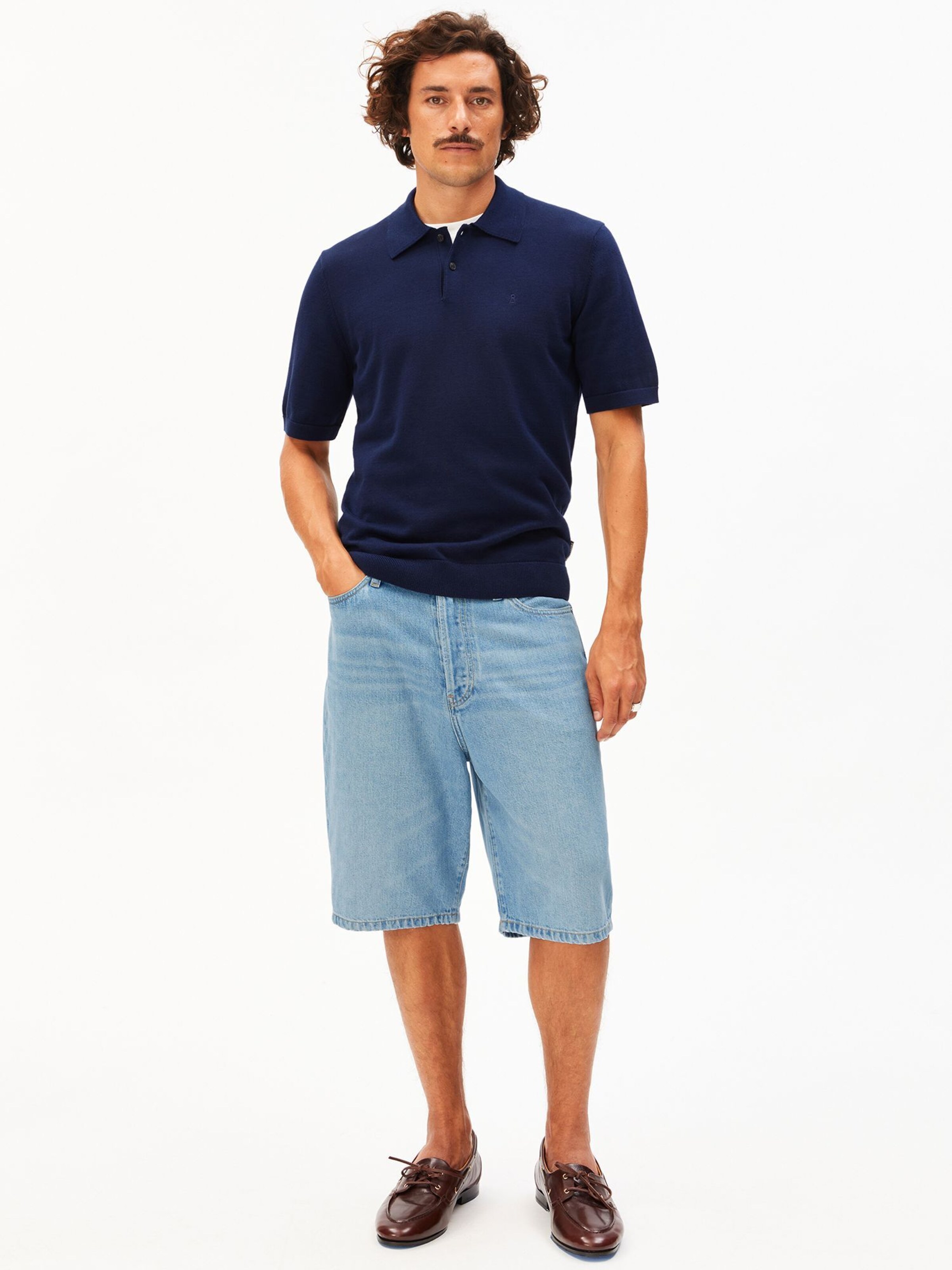 ARMEDANGELS Loose fit Trousers in Blue: front