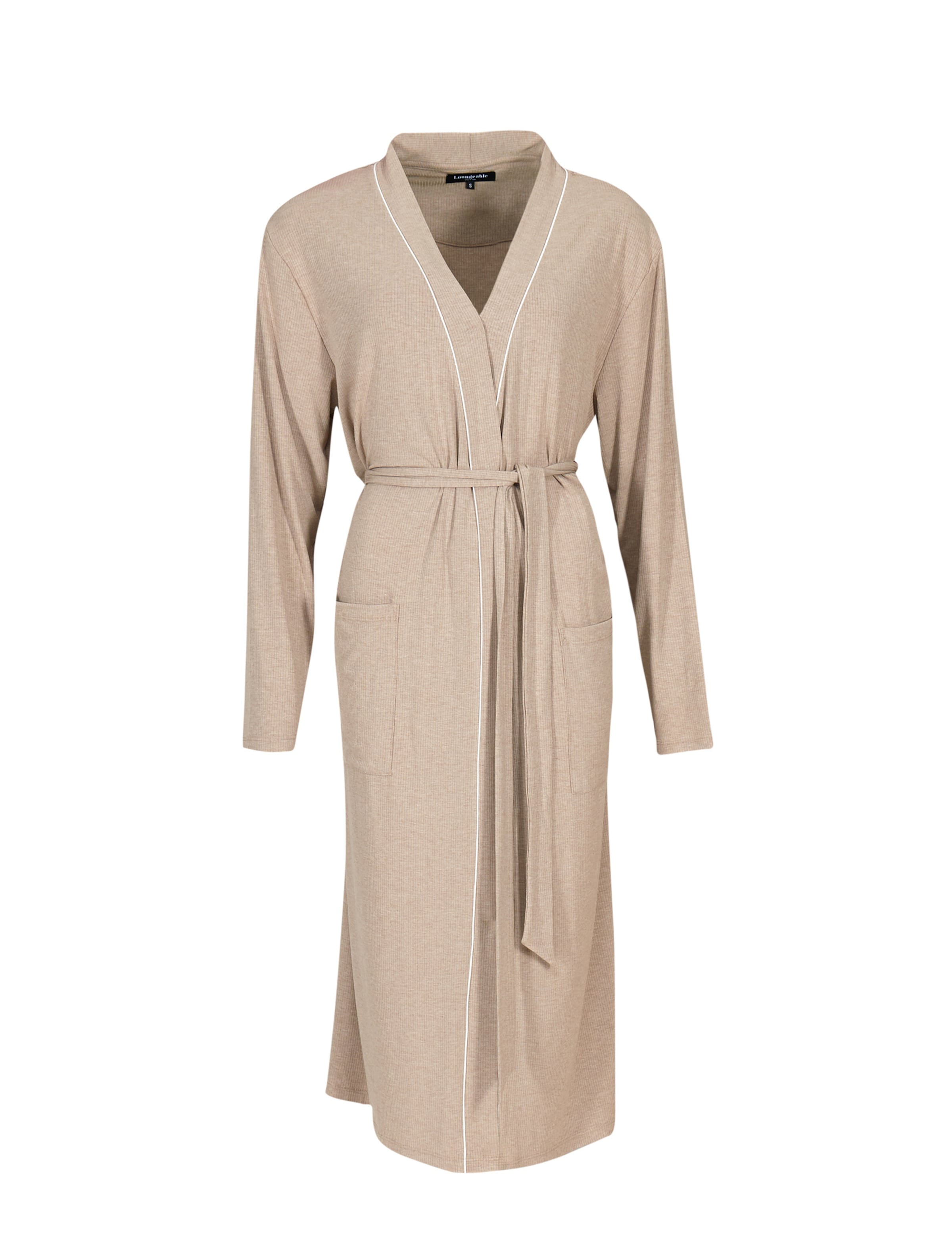 Loungeable Bademantel in Beige: Vorderseite