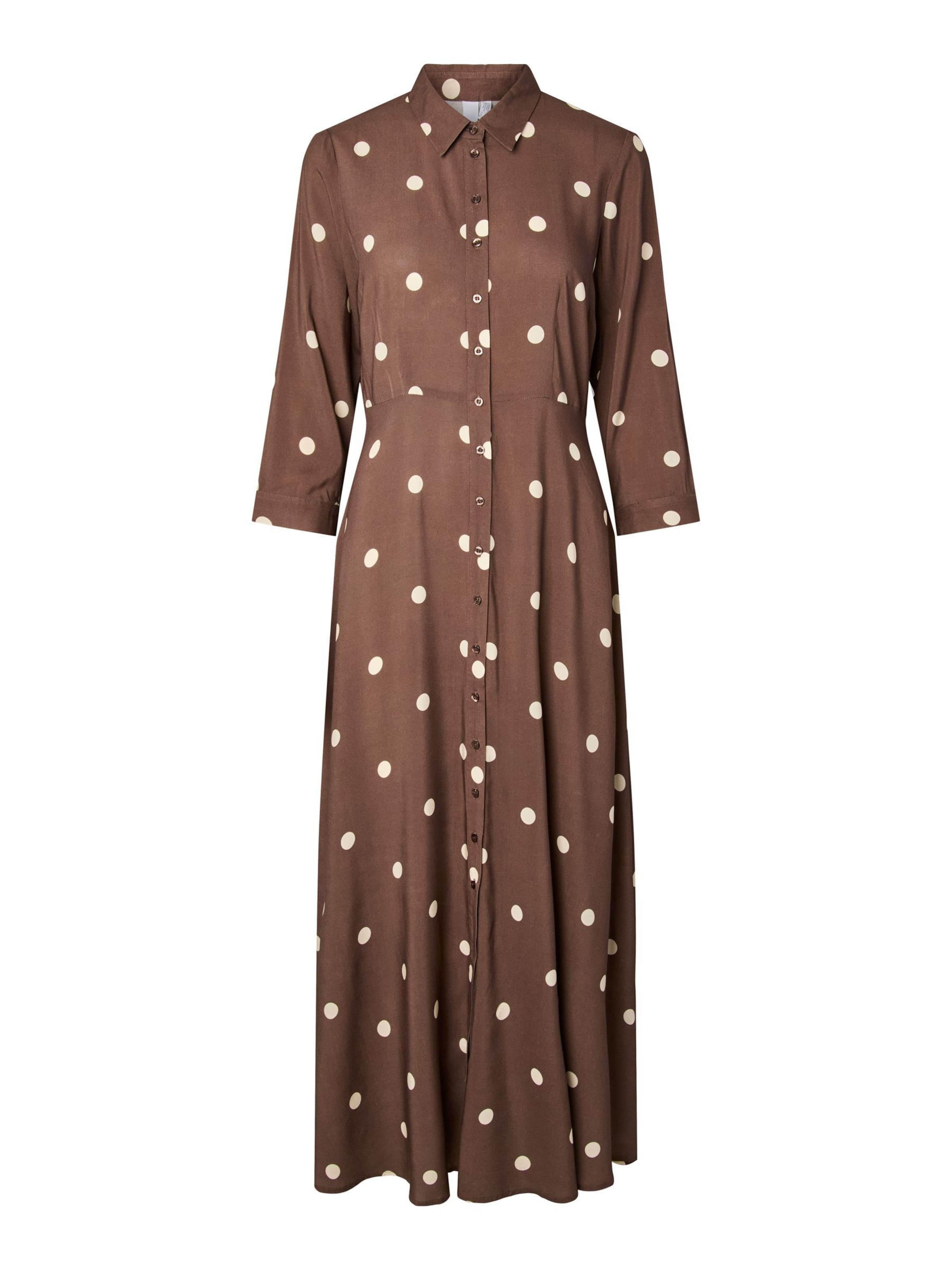 Robe-chemise 'YASSAVANNA' YAS en marron : devant