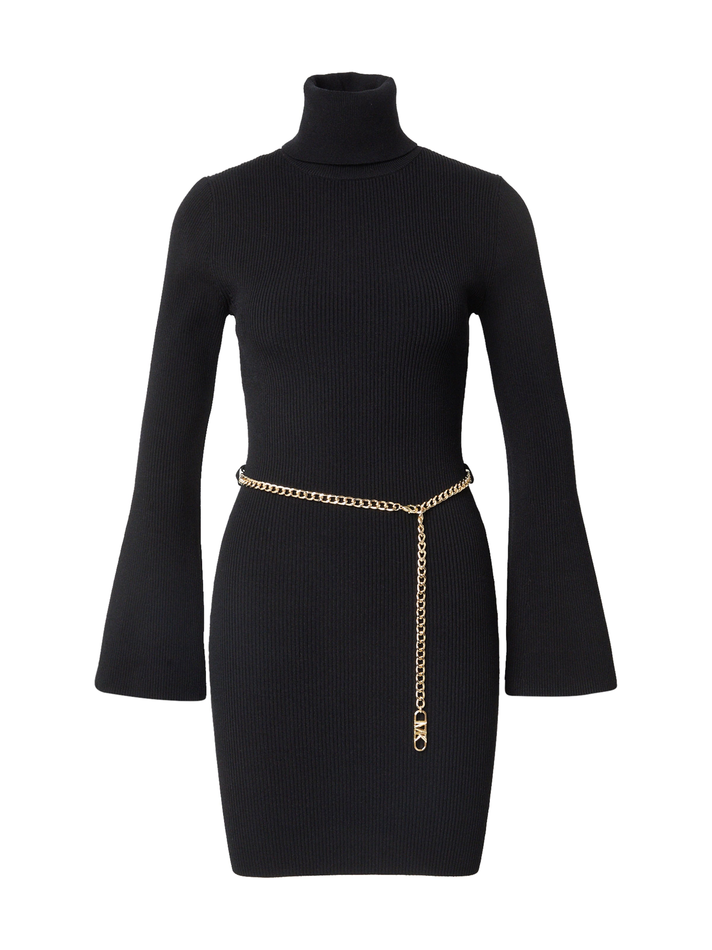 MICHAEL Michael Kors - Vestido de punto en negro: frente