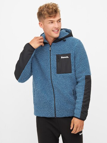 BENCH Fleece jas 'BRECON' in Blauw: voorkant