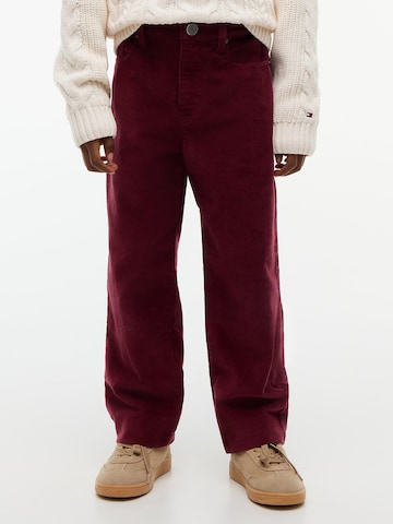 Loosefit Pantalon TOMMY HILFIGER en rouge : devant
