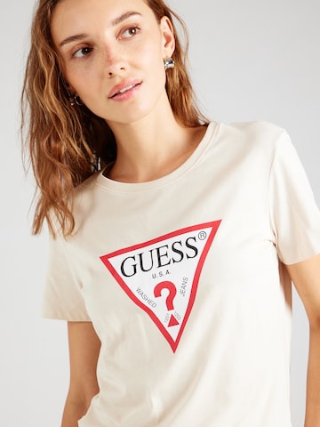 GUESS T-Shirt in Beige