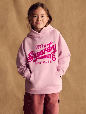 Superdry Sweatshirt in Roze: voorkant