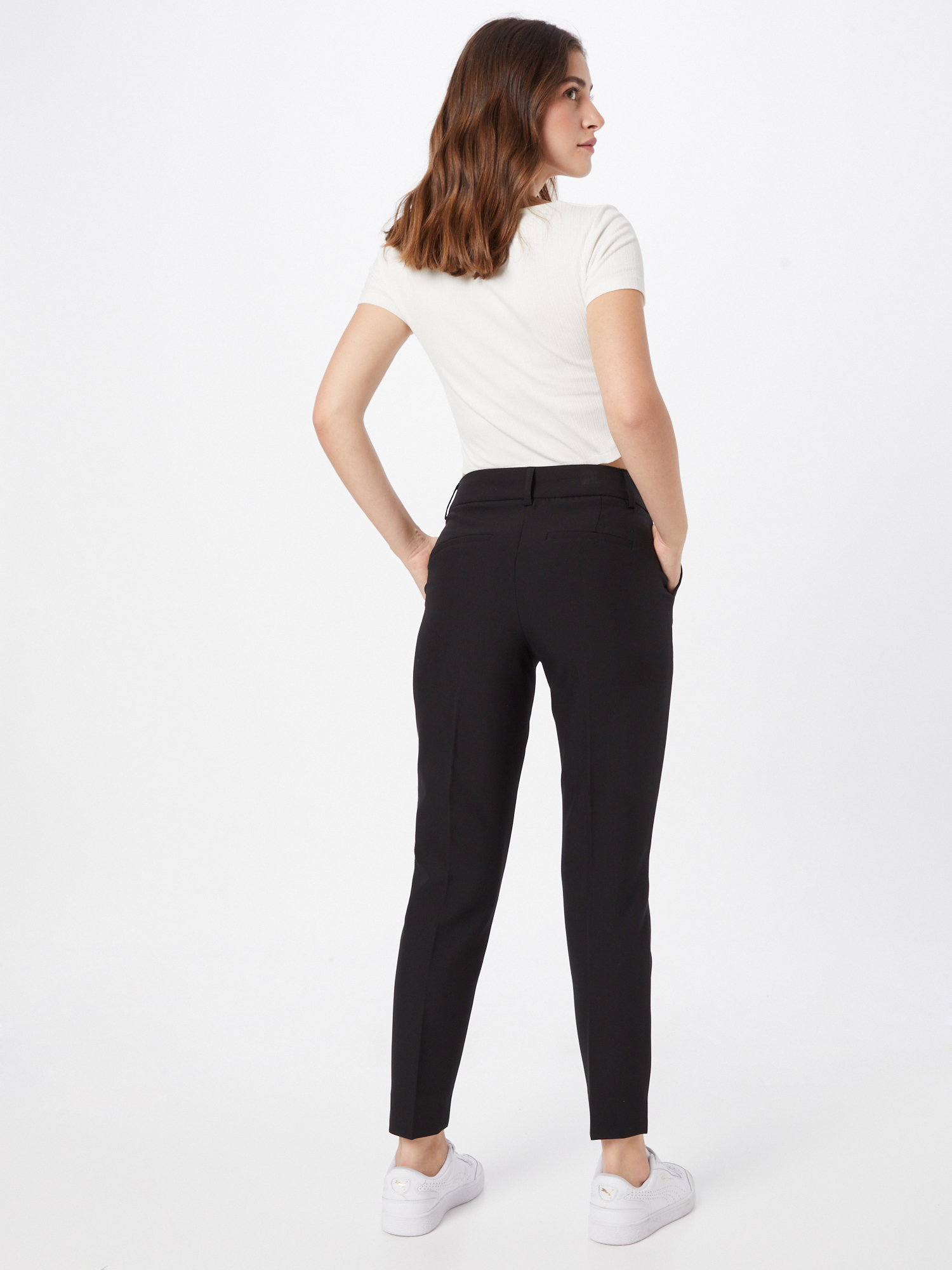 Kobiety Plus size ONLY Spodnie w kant Veronica-Pisa w kolorze Czarnym 