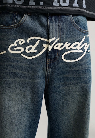Baggy Jean 'Tattoo City Tiger' Ed Hardy en bleu
