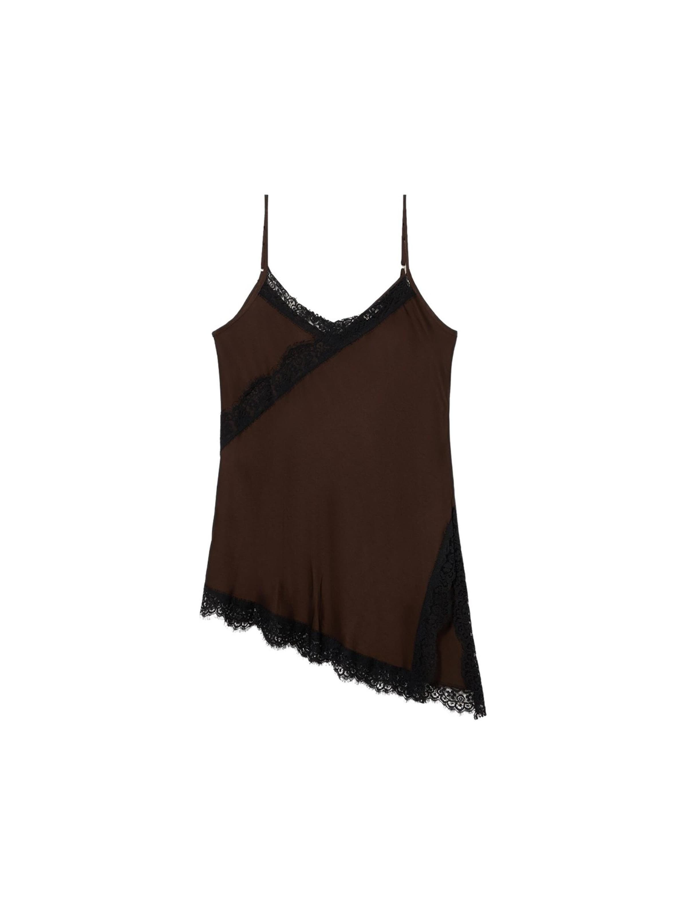 oltre Blouse in Bruin: voorkant