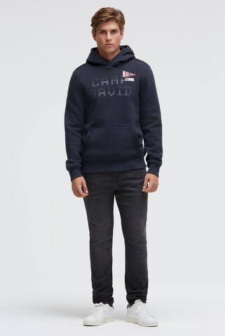 CAMP DAVID Hoodie mit Rubber Print und Tapes in Blau