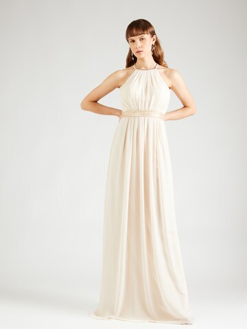 Robe de soirée STAR NIGHT en beige : devant