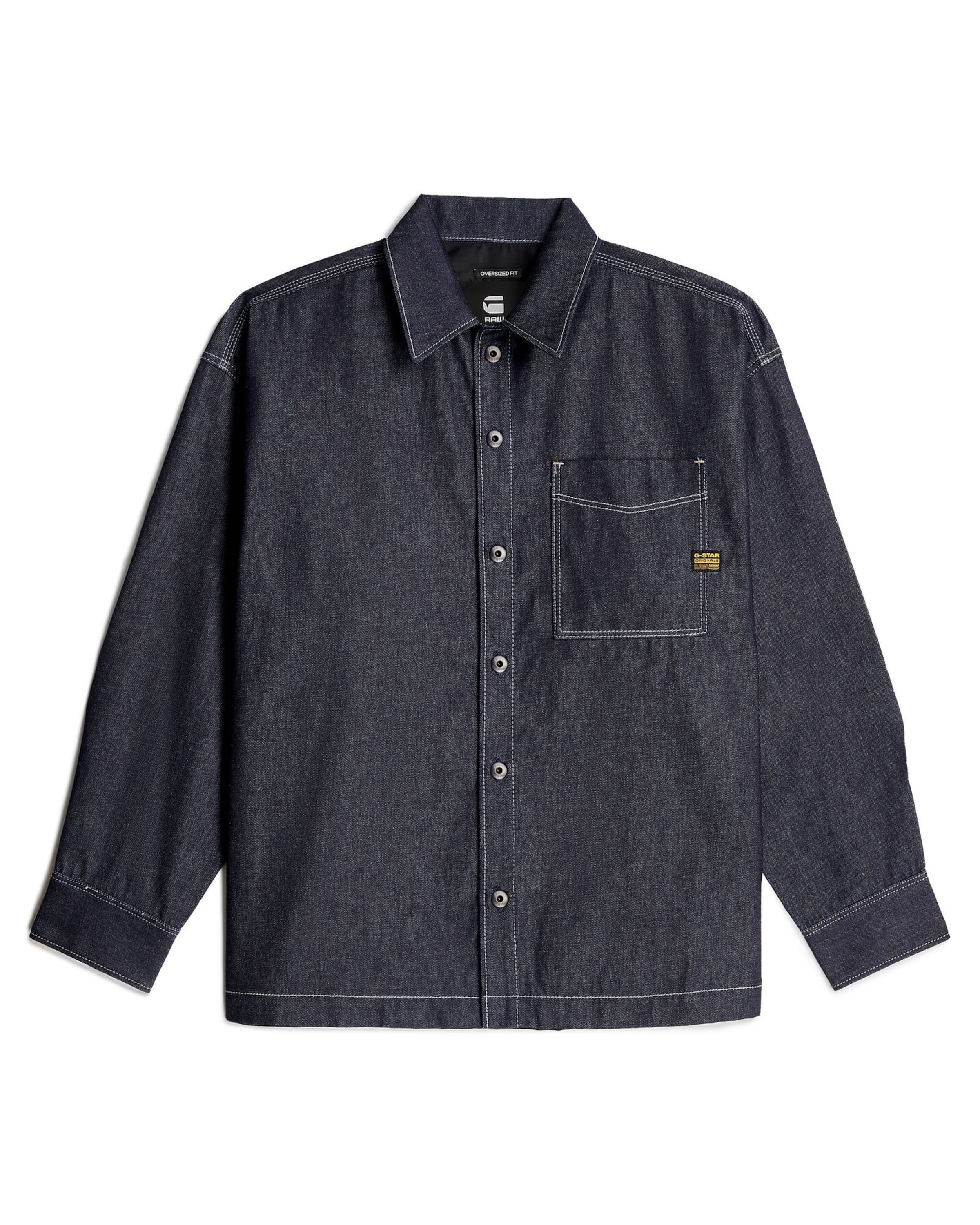 G-STAR Comfort fit Overhemd 'Boxy' in Blauw: voorkant