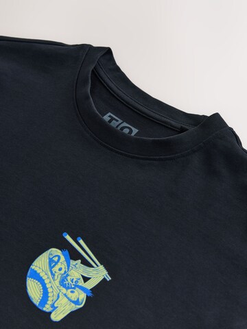 Tricou 'Ramen Company' de la Next pe negru