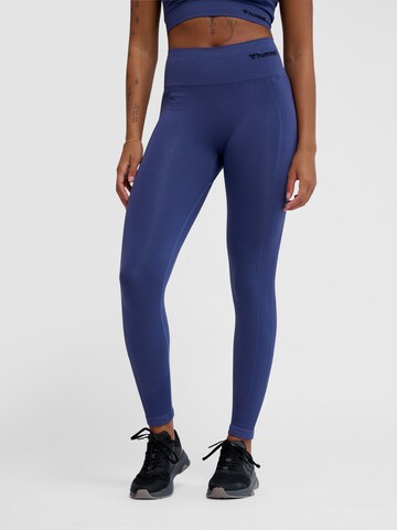 Hummel Skinny Sporthose 'TIF' in Blau: Vorderseite