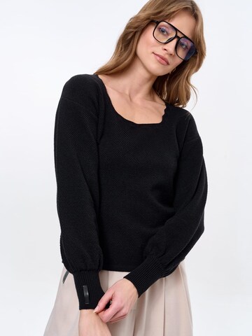 Blue Shadow Sweater in Black