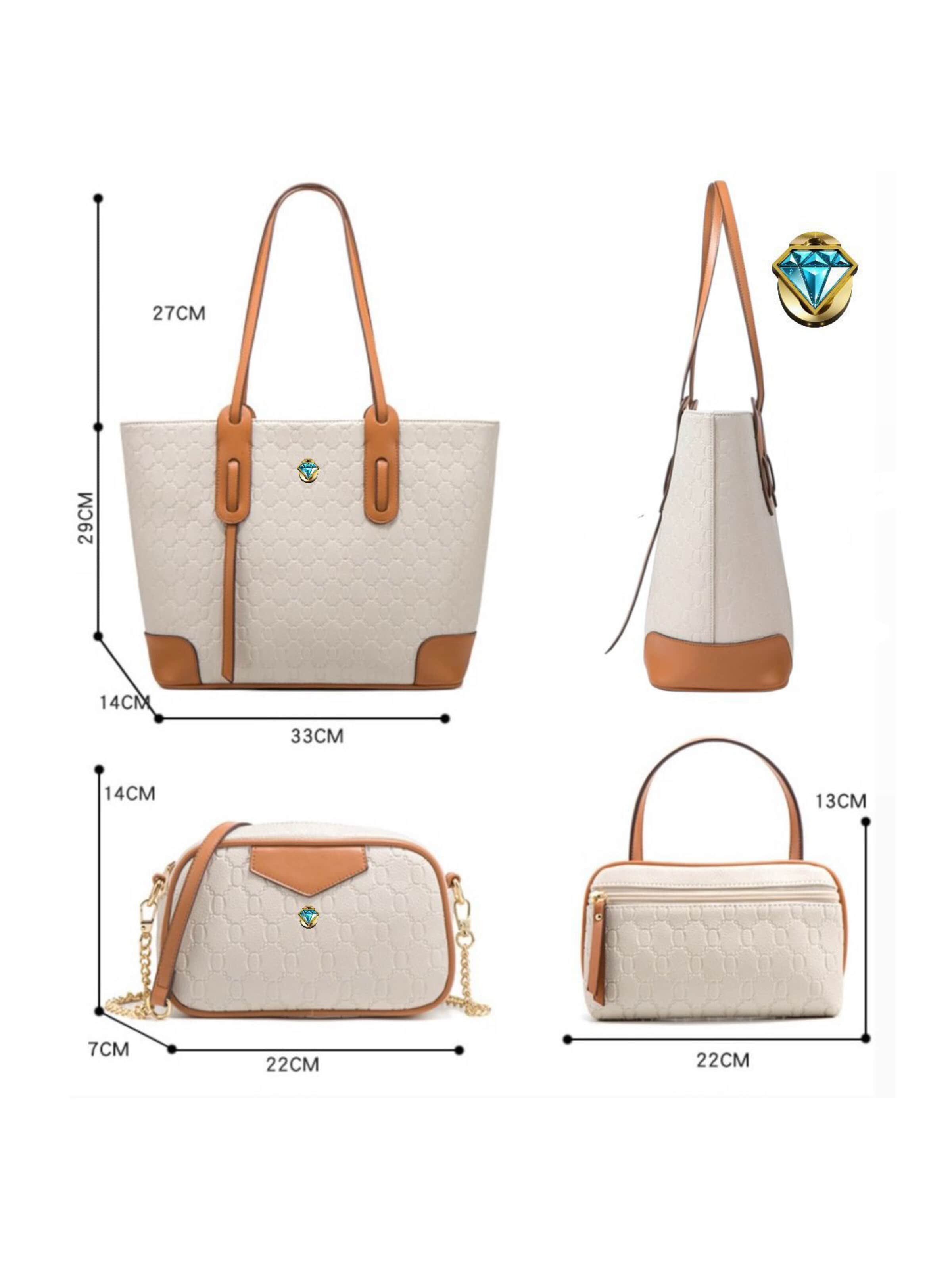 Elegon Handbag 'Model Marshall Islands' in Beige
