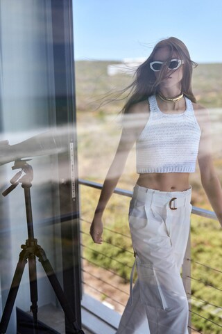 Koton Wide leg Cargo Pants in White