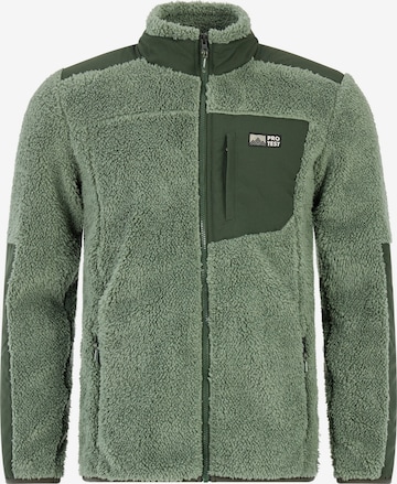 PROTEST Fleece Jacket 'PRTBleaker' in Green: front