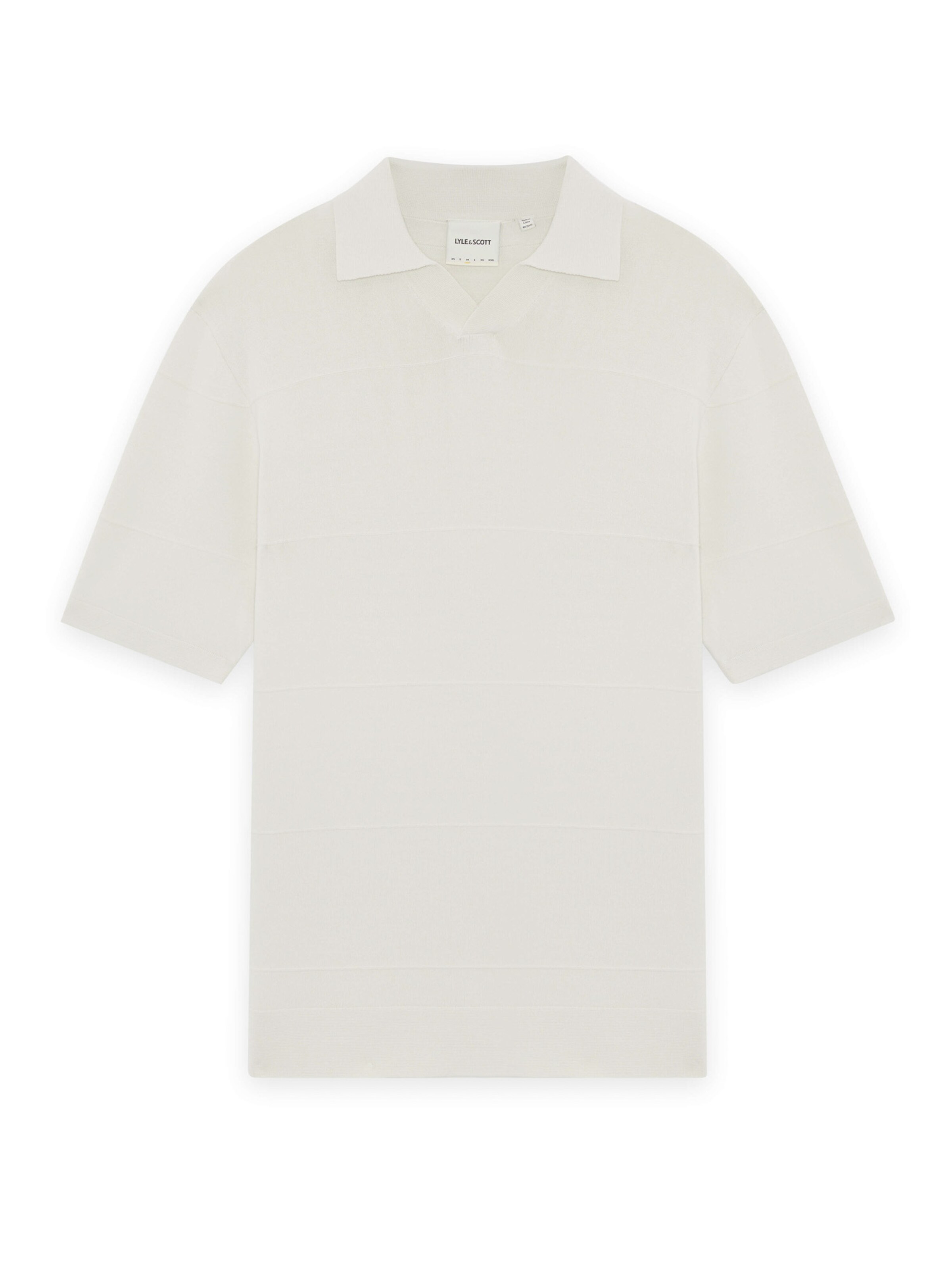 Lyle & Scott Trui 'Tonal Stripe' in de kleur Wit, Productweergave