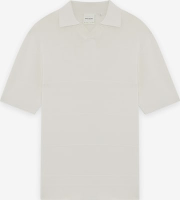 Lyle & Scott Trui 'Tonal Stripe' in Wit: voorkant