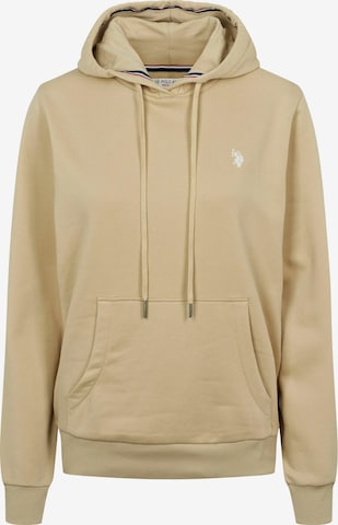 U.S. POLO ASSN. Sweatshirt 'Aba' in Beige: voorkant