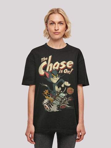 F4NT4STIC T-Shirt 'Tom und Jerry The Chase Is On' in Schwarz: predná strana