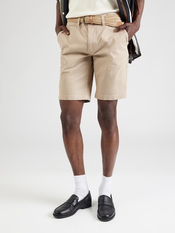 INDICODE JEANS Slimfit Chino 'Book' in Beige: voorkant