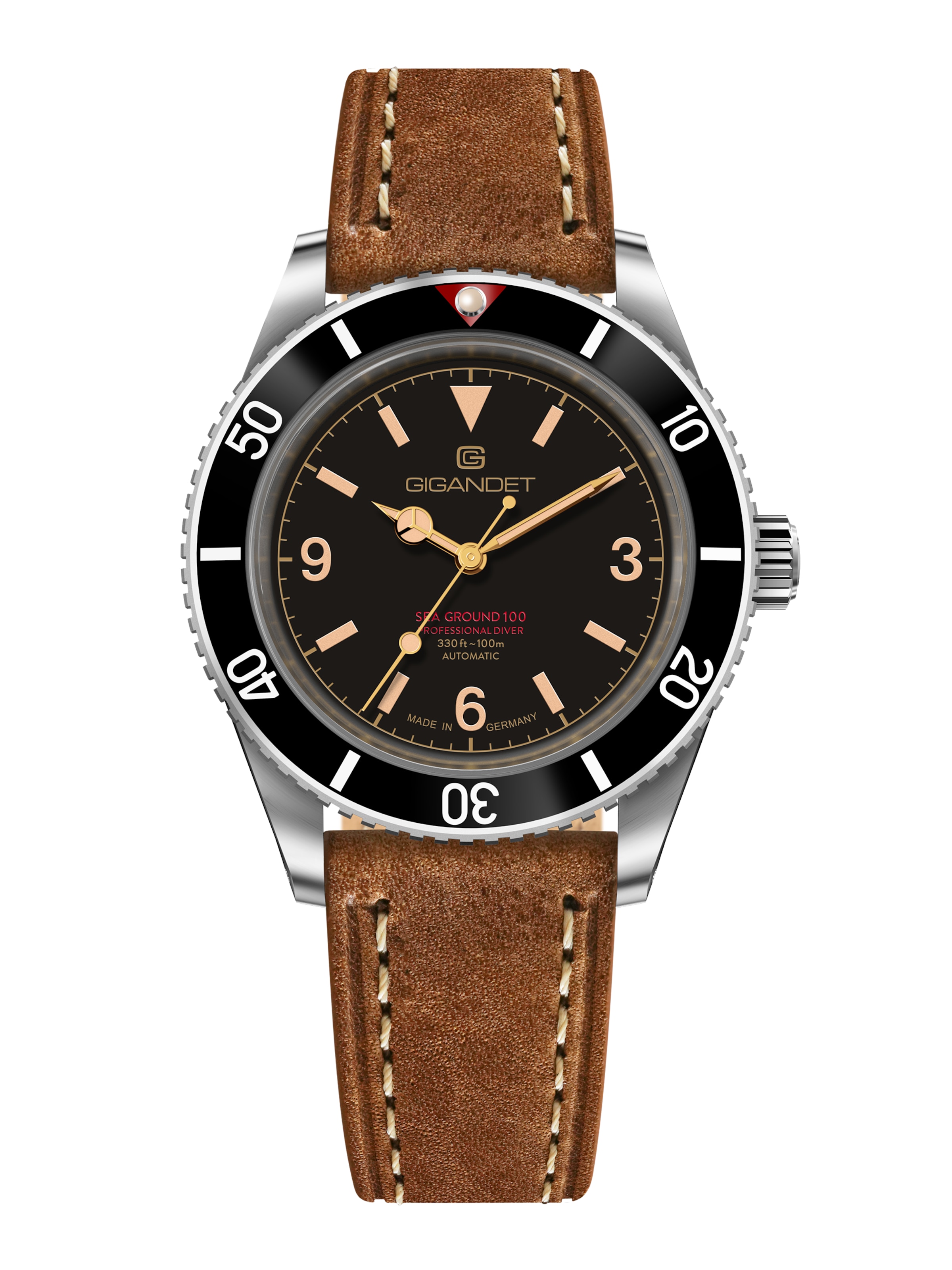 Gigandet Analog Watch 'SEA GROUND 100' in Black: front