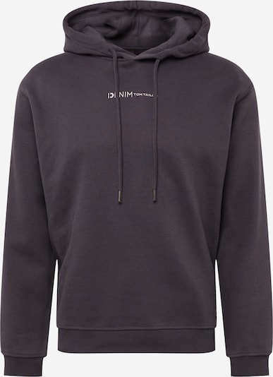 TOM TAILOR DENIM Sweatshirt in de kleur Antraciet / Wit, Productweergave