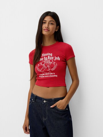 Maglietta di Bershka in rosso: frontale