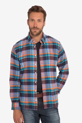 JP1880 Regular fit Overhemd in Blauw: voorkant