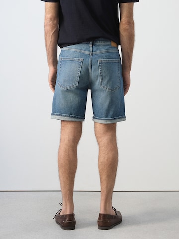 MANGO MAN Slimfit Farkut 'Rock' värissä sininen