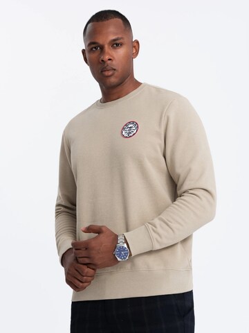 Ombre Sweatshirt 'OM-SSNZ-0134' in Beige: voorkant