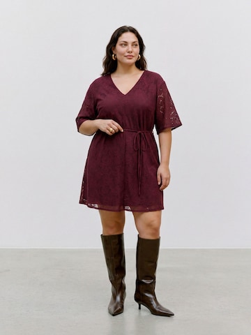 Vero Moda Curve Jurk 'VMCalli' in Rood