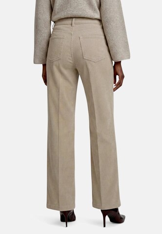 zero Regular Casual-Hose mit Bügelfalte in Beige