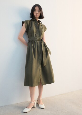 MANGO Shirt Dress 'Pupi-H' in Green: front
