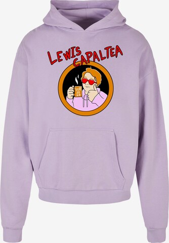 Sweat-shirt 'Lewis Capaldi - CapalTea' Merchcode en violet : devant