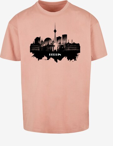 T-Shirt 'Cities Collection - Berlin skyline' F4NT4STIC en rose : devant