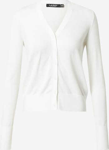 Lauren Ralph Lauren Knit Cardigan 'DENZEL' in White: front