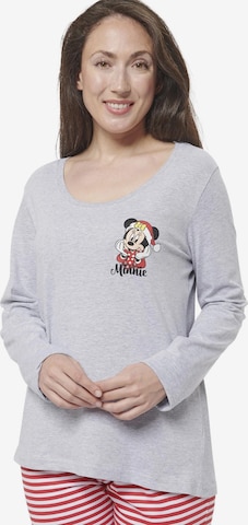Disney Minnie Mouse Pyjama 'XMAS Christmas' in Grau: Vorderseite