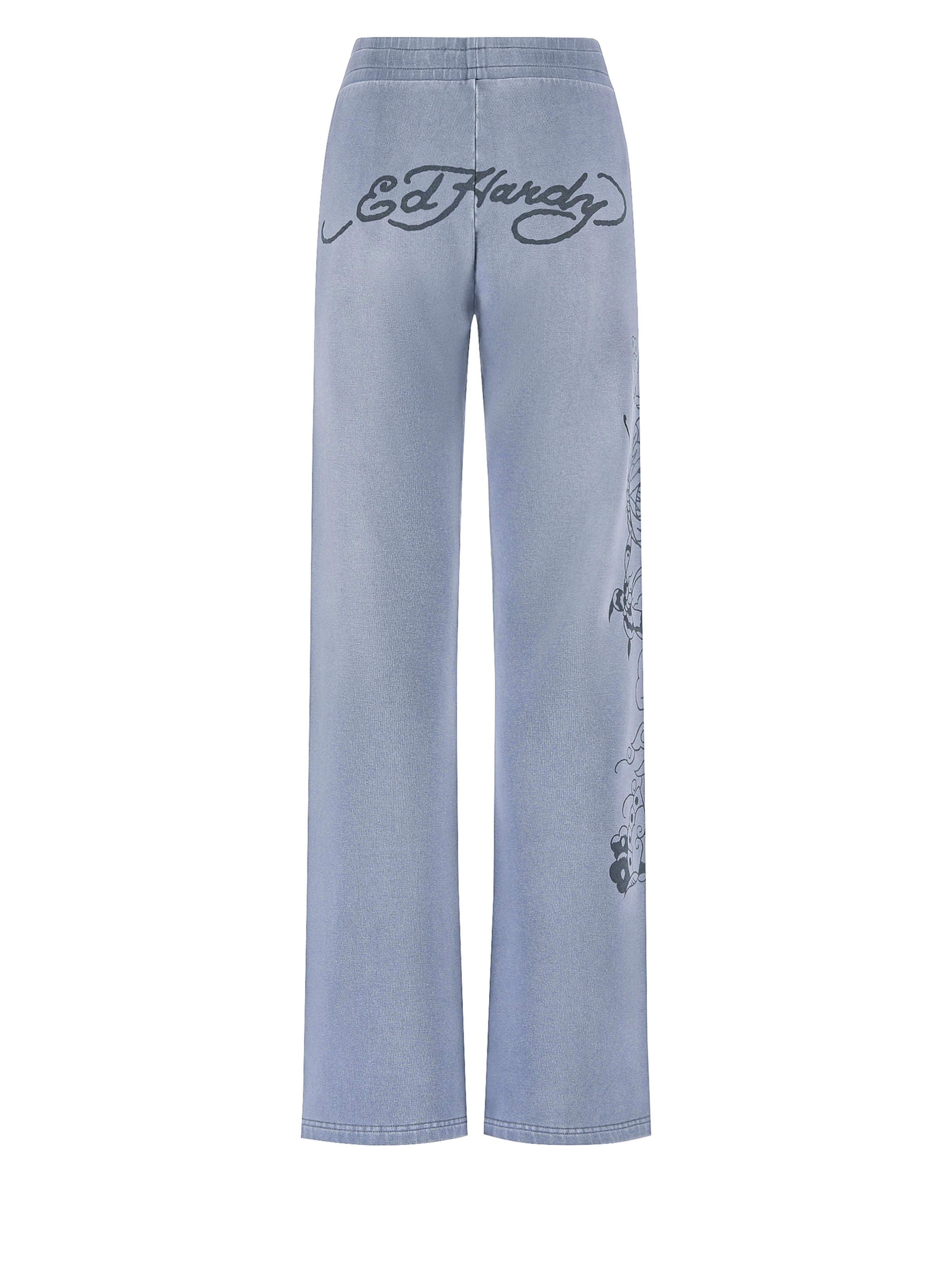 Flared Pantaloni 'Watchingfly' di Ed Hardy in grigio