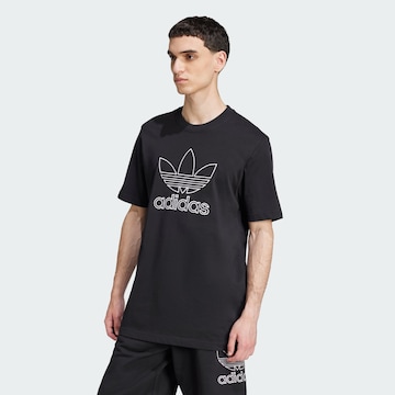 ADIDAS ORIGINALS Skjorte 'Adicolor Outline Trefoil' i svart: forside