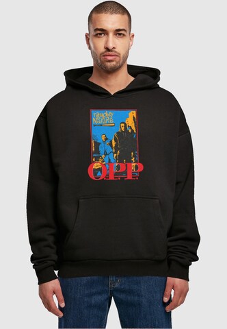 Merchcode Sweatshirt 'Naughty By Nature - OPP Vint' in Schwarz: Vorderseite